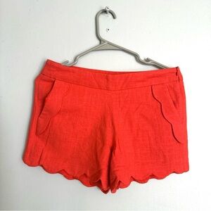 Cynthia Rowley Coral Scalloped Shorts Size 2